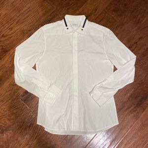 Givenchy Embroidered Collar Button Down Size 41